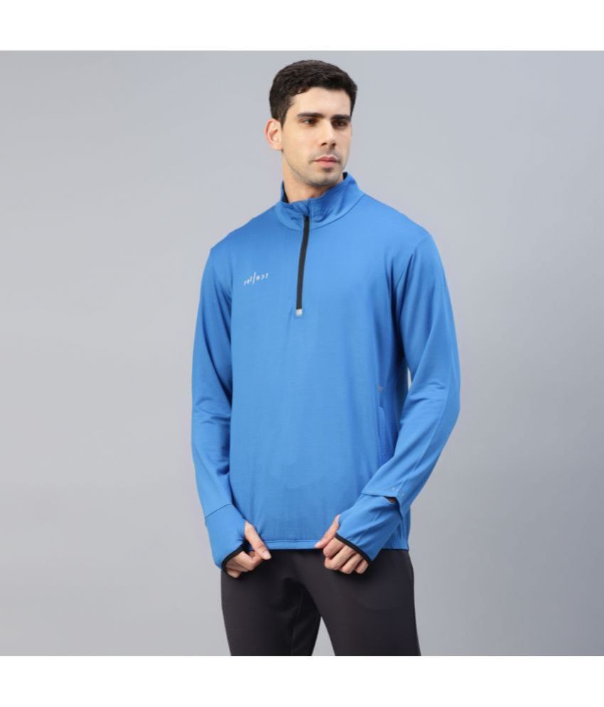     			Dida Sportswear Polyester High Neck Men's Sweatshirt - Blue ( Pack of 1 )