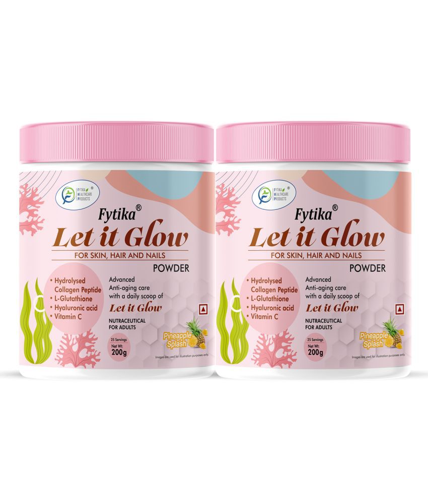     			FYTIKA HEALTHCARE PRODUCTS Let It Glow Collagen Supplement For Men & Women|L- Glutathione, Vitamin C, Sesbania Agati Extract|Promotes Healthy Skin, Hairs And Nails (Pineapple, Pack Of 2))