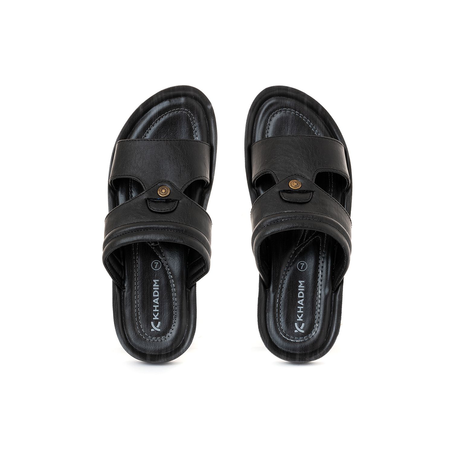     			KHADIM - Black Men's Sandals