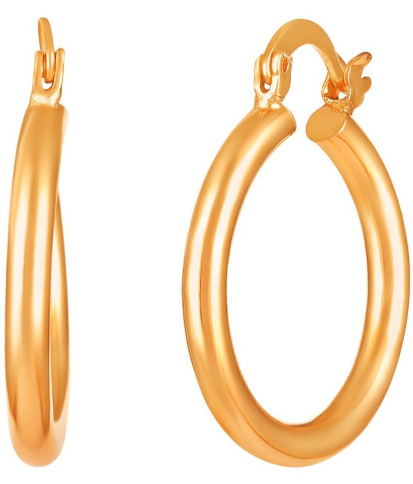     			LUV FASHION Rose Gold Hoops Earrings ( Pack of 1 )