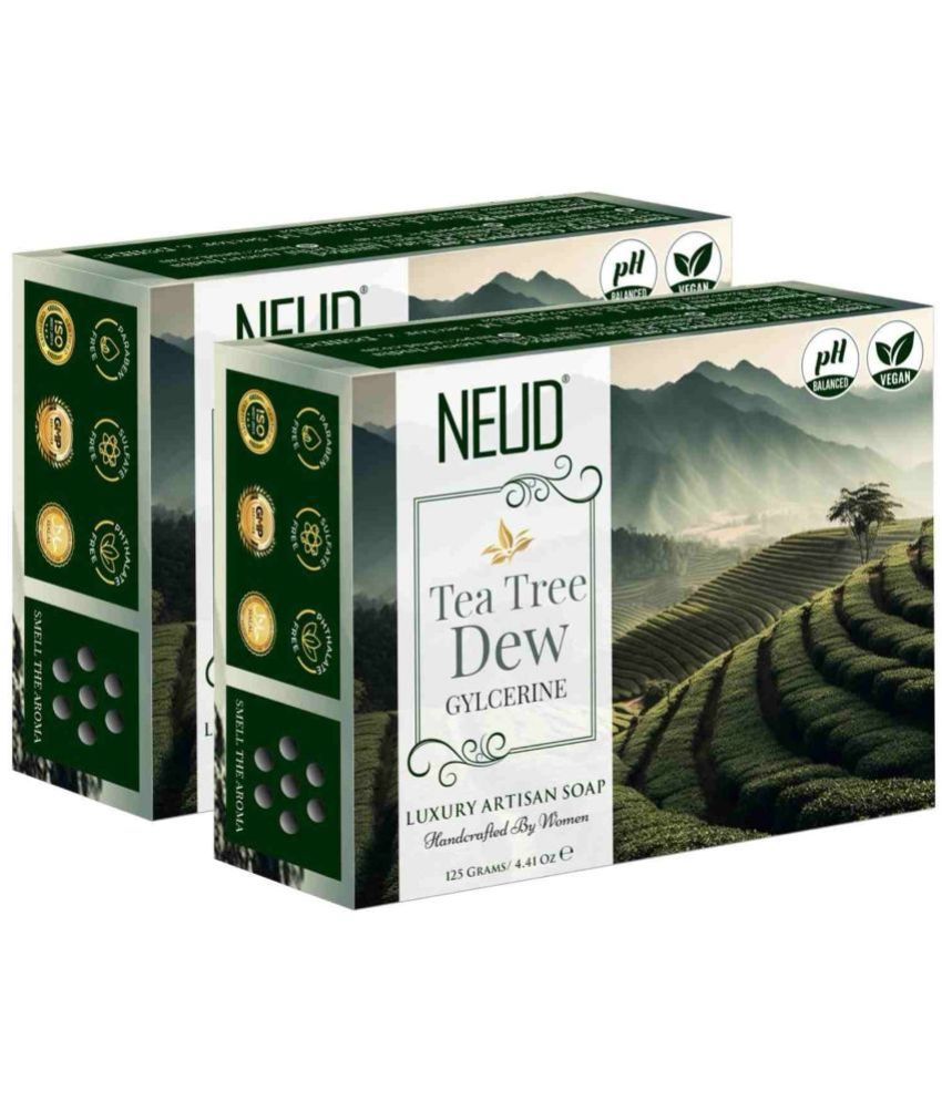     			NEUD Deodorizing Tea Tree Dew Glycerine Artisan Soap Soap for Normal Skin ( Pack of 2 )