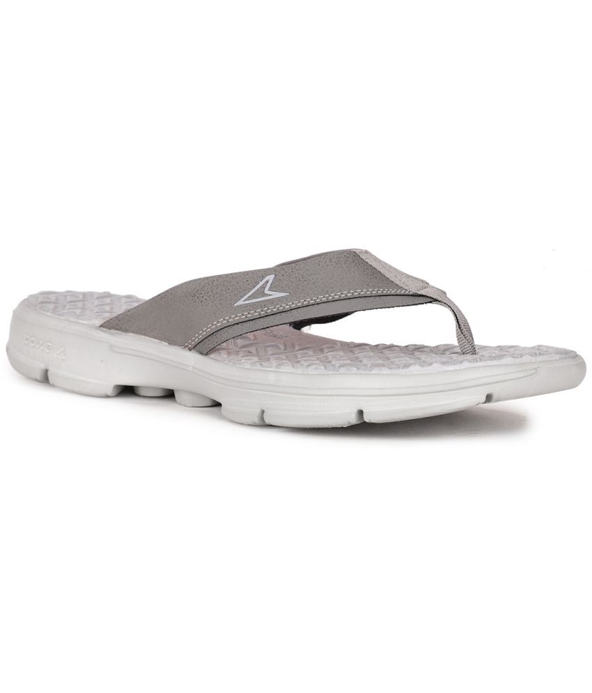     			Power Light Grey Men's Thong Flip Flop