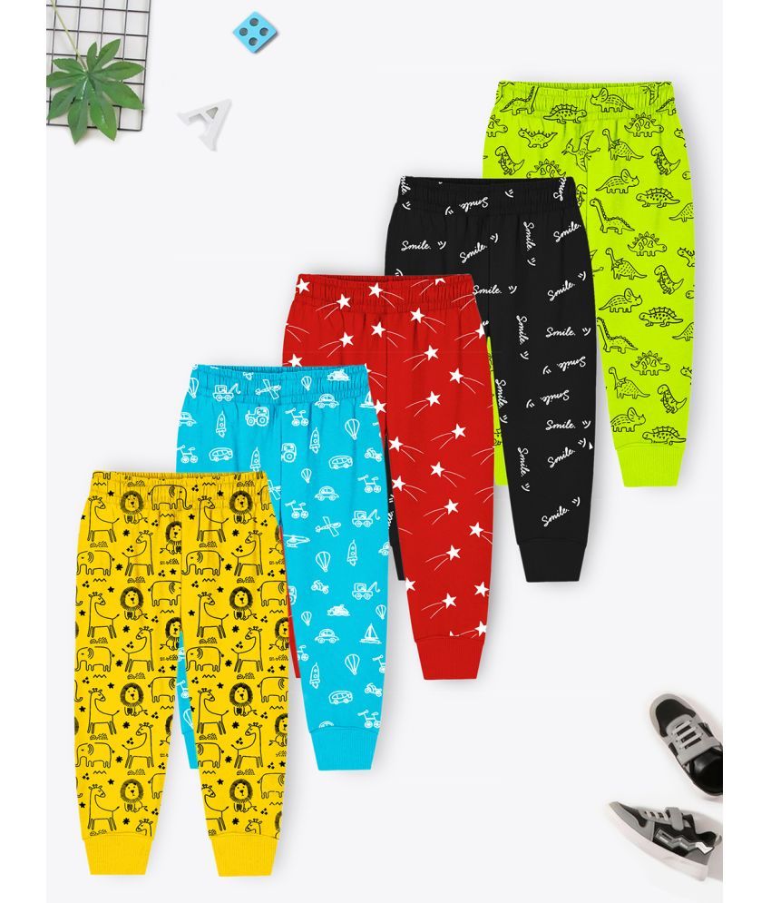     			Trampoline Multi Color Cotton Blend Trackpant For Unisex ( Pack of 5 )