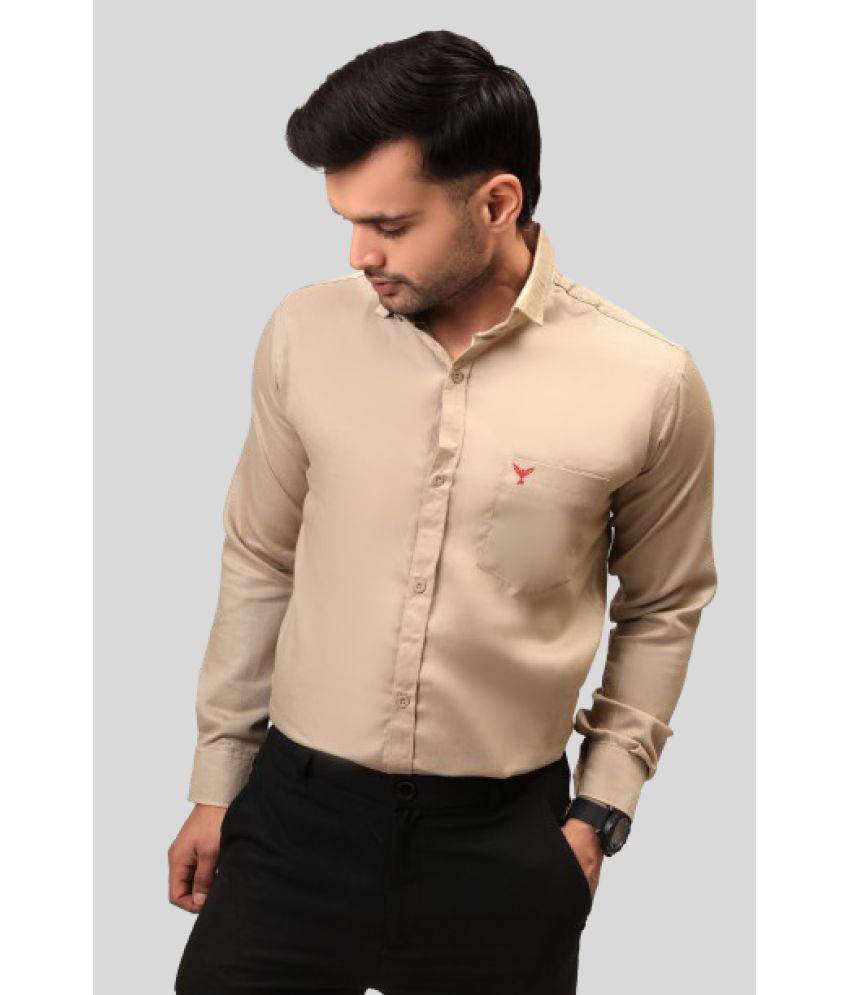     			Waji Va Cotton Regular Fit Full Sleeves Men's Formal Shirt - Beige ( Pack of 1 )