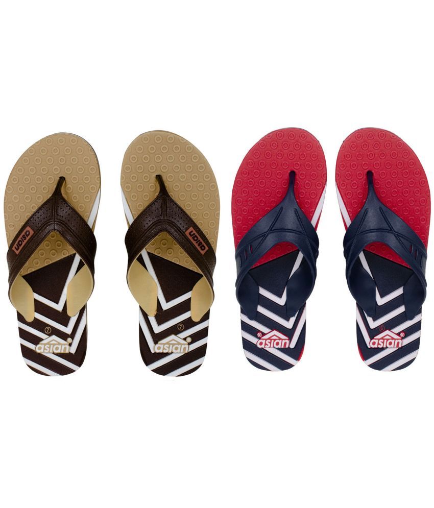     			ASIAN Red Men's Daily Slipper