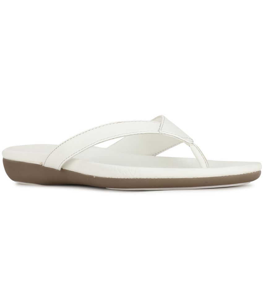     			Bata White Women's Flats