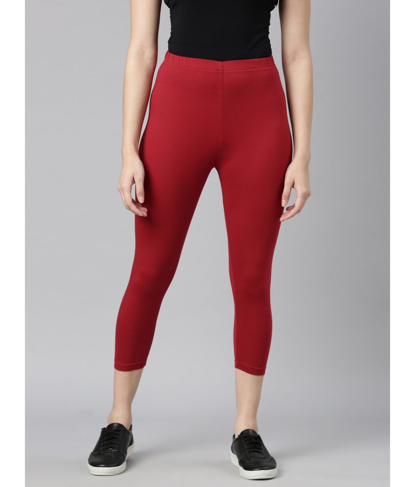     			Dixcy Slimz - Red Cotton Women's Leggings ( Pack of 1 )