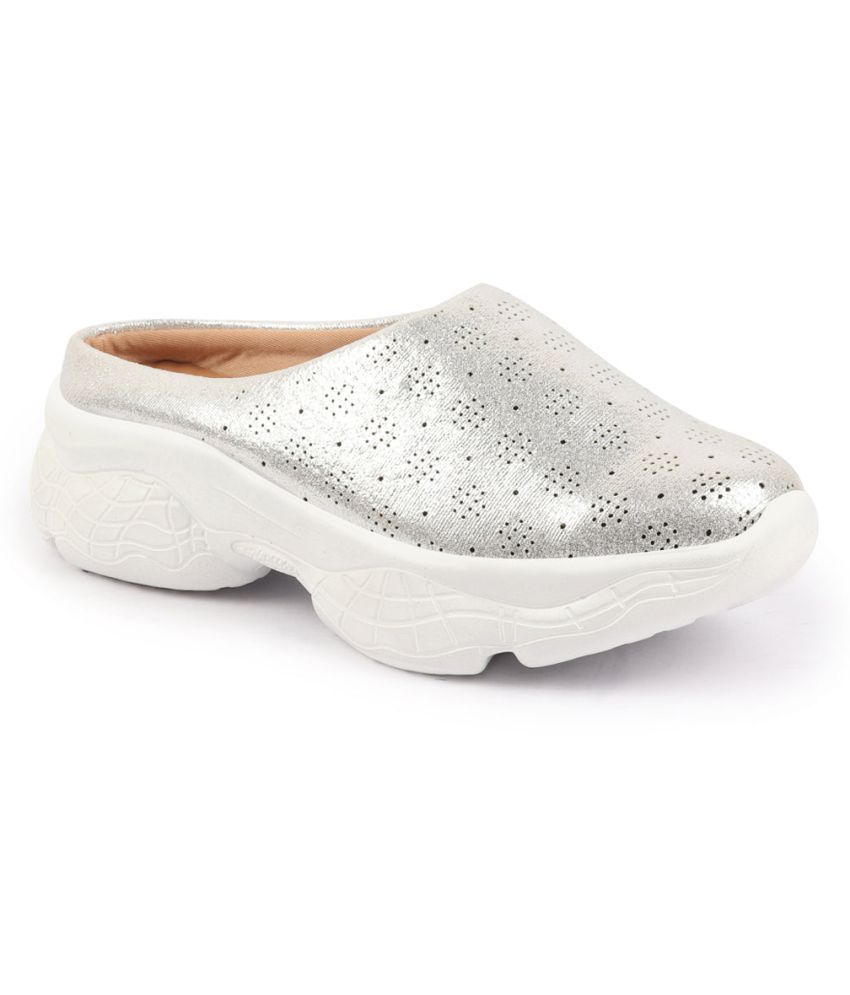     			Fausto Silver Women's Mules Shoes