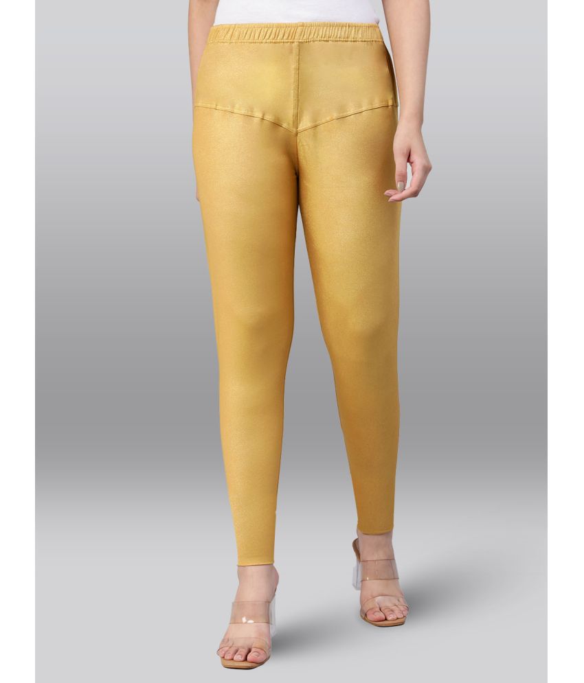     			LYRA - Gold Cotton Blend Women's Leggings ( Pack of 1 )