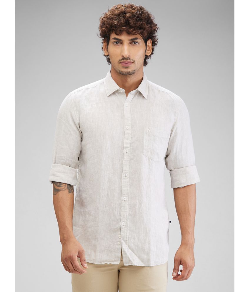     			Parx Linen Slim Fit Solids Full Sleeves Men's Casual Shirt - Beige ( Pack of 1 )