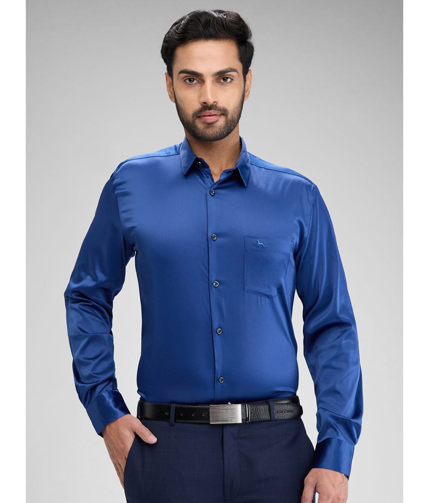     			Parx Polyester Slim Fit Solids Full Sleeves Men's Casual Shirt - Blue ( Pack of 1 )
