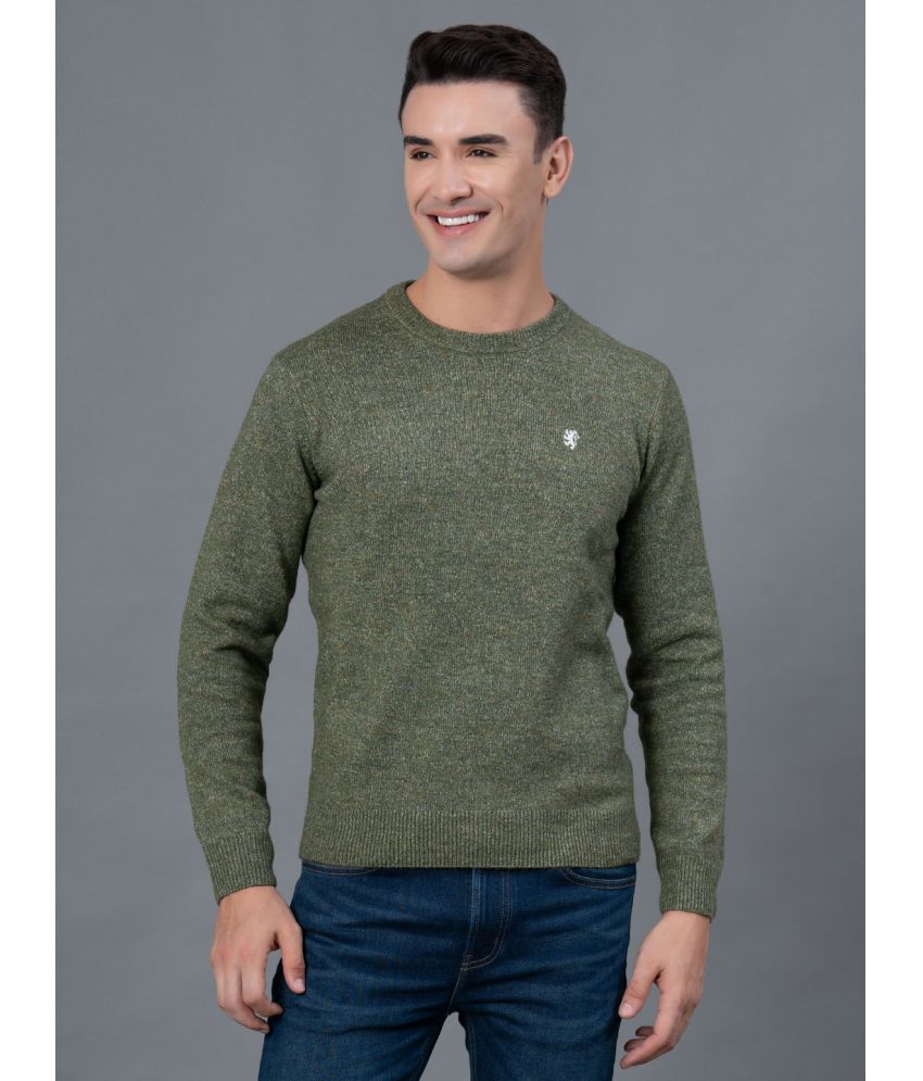     			Red Tape Polyester Blend Round Neck Men's Full Sleeves Pullover Sweater - Olive ( Pack of 1 )