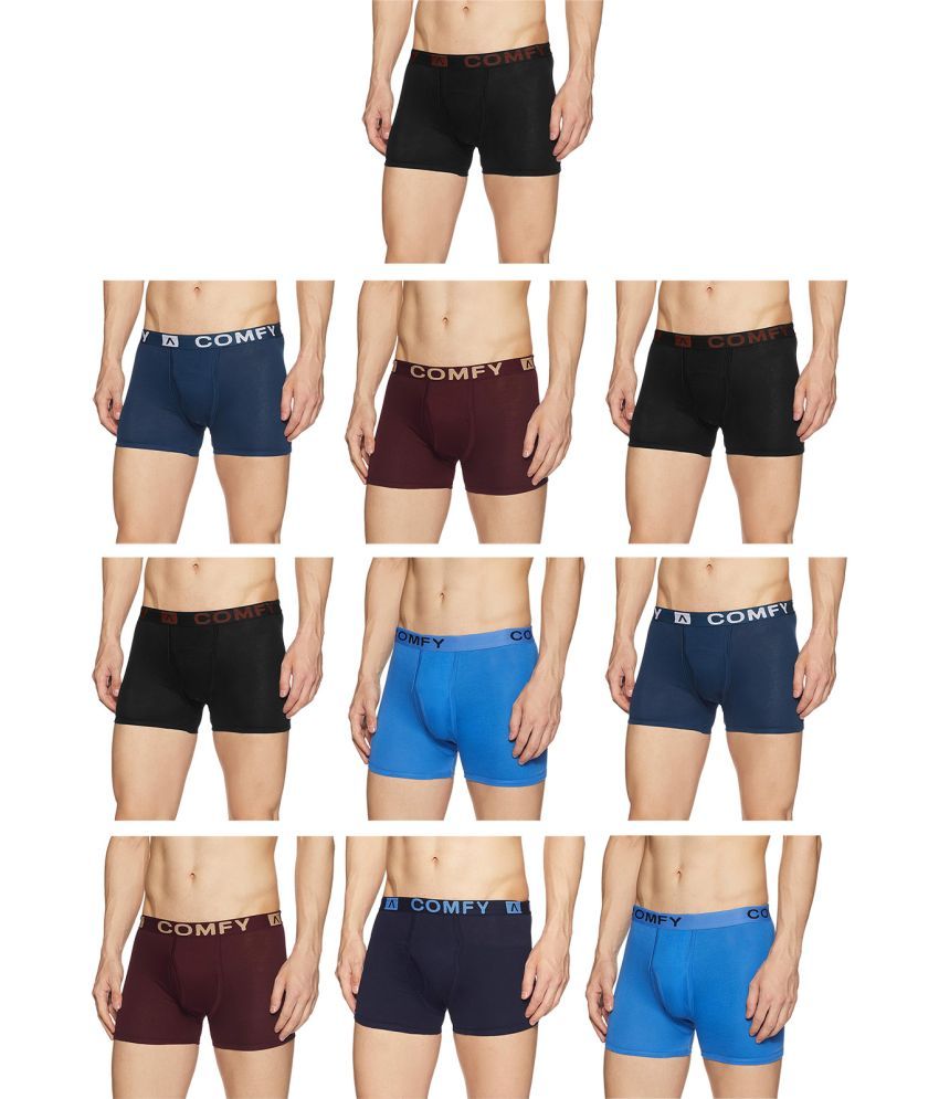     			Amul comfy Multicolor Cotton Men's Trunks ( Pack of 10 )