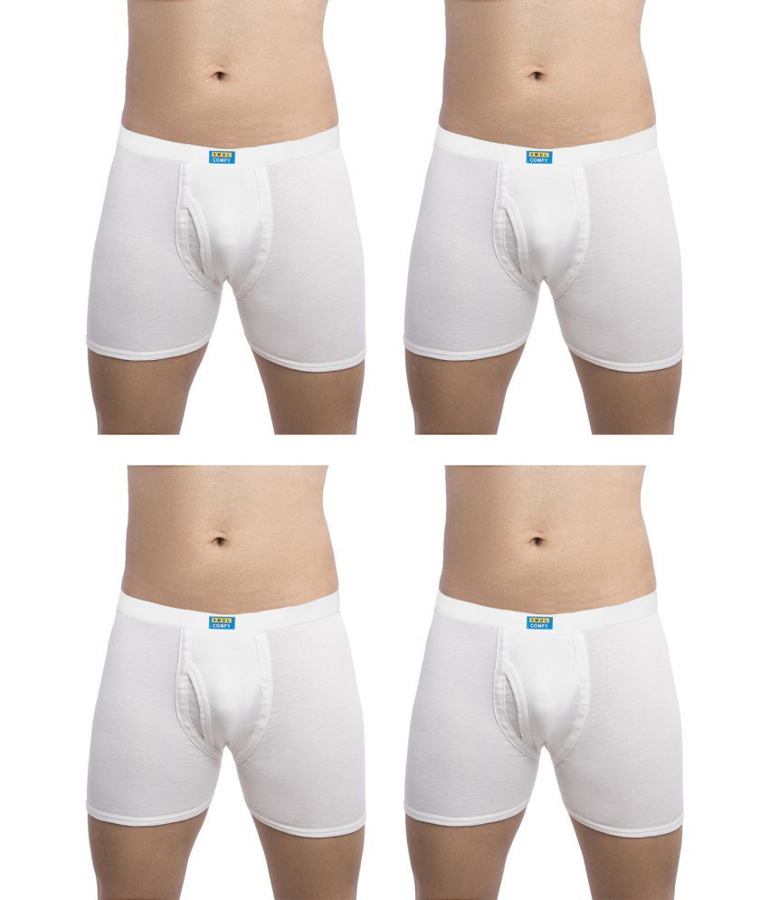     			Amul comfy White Cotton Men's Trunks ( Pack of 4 )