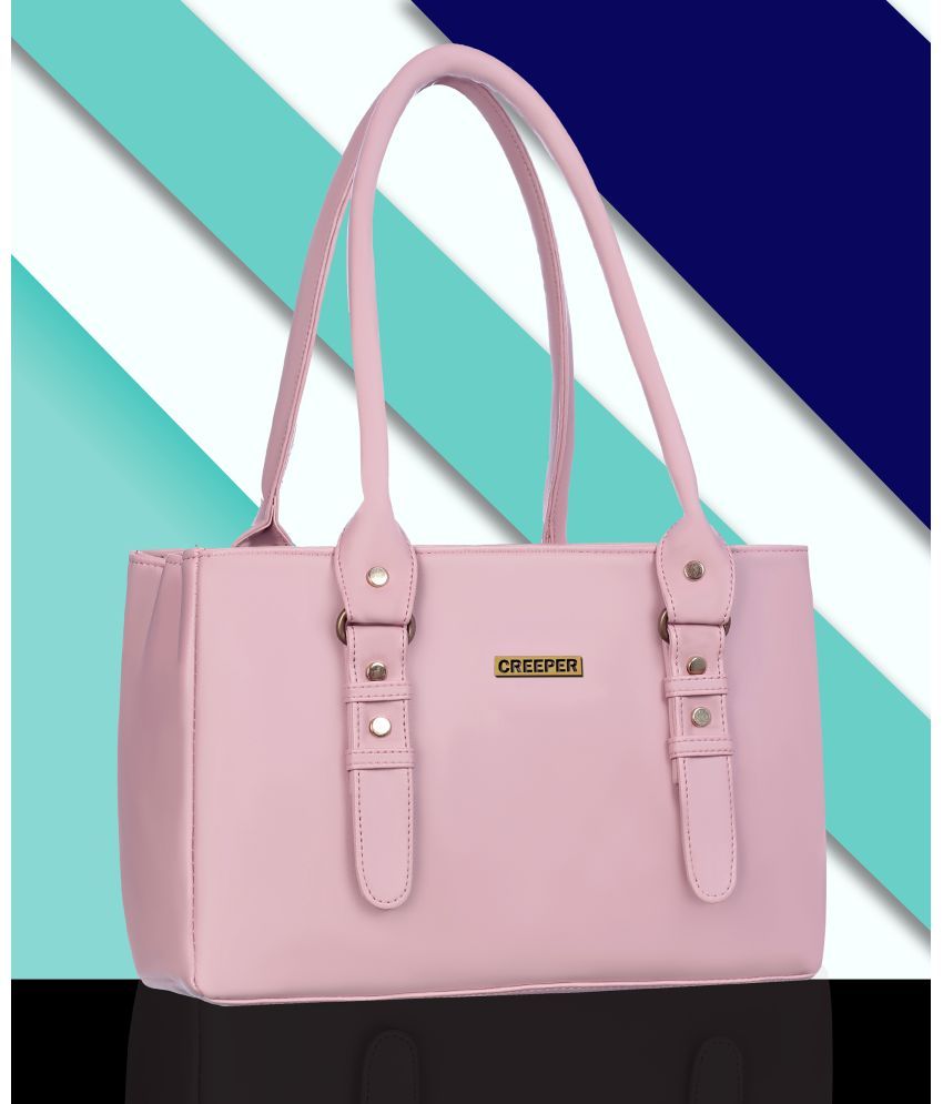     			Creeper Pink PU Shoulder Bag