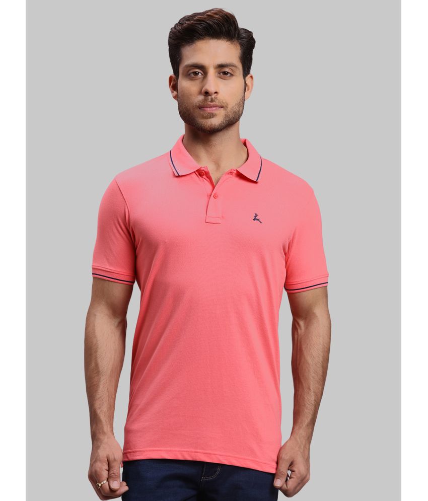     			Parx Cotton Blend Regular Fit Solid Half Sleeves Men's Polo T Shirt - Orange ( Pack of 1 )