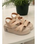 Carlton London Beige Women's Sandal Heels