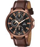 Septem Brown Leather Analog Men's Watch