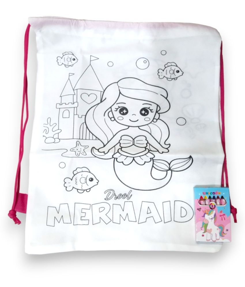     			KALRA MAGIC Cotton DIY Coloring Reusable Bags kids ( Pack of 1 )