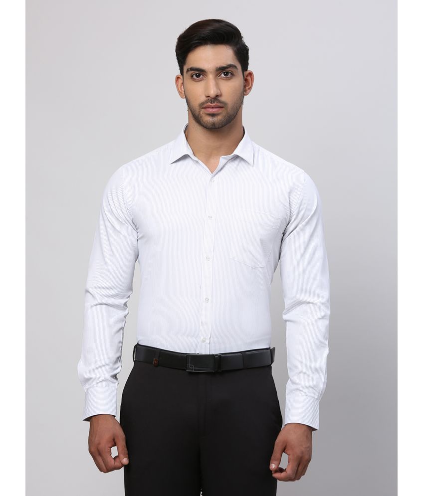     			Park Avenue Cotton Blend Slim Fit Full Sleeves Men's Formal Shirt - Grey ( Pack of 1 )