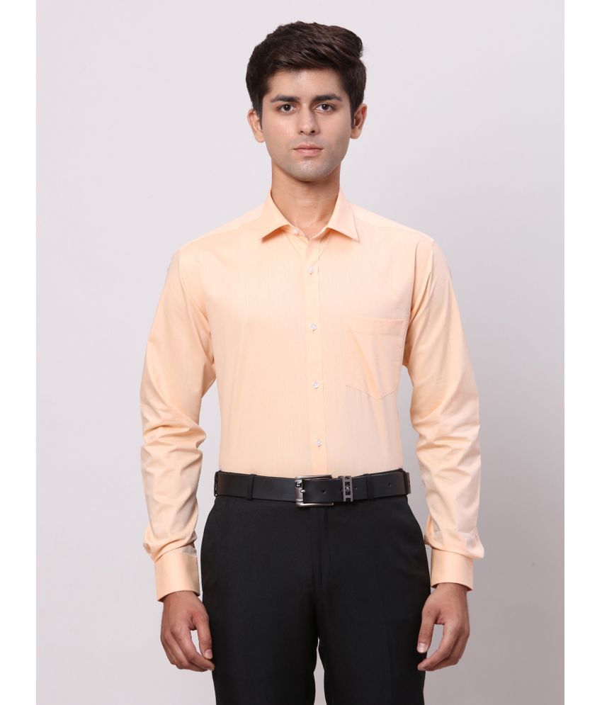     			Park Avenue Cotton Blend Slim Fit Full Sleeves Men's Formal Shirt - Orange ( Pack of 1 )