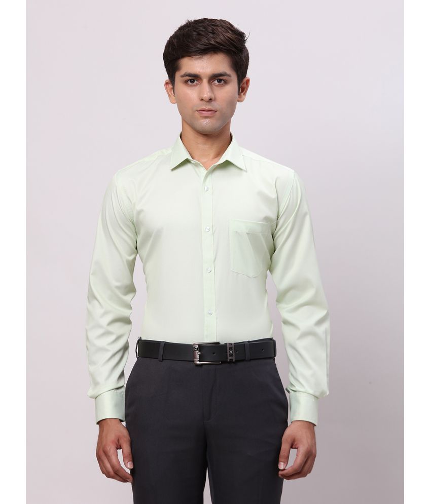     			Park Avenue Cotton Blend Slim Fit Full Sleeves Men's Formal Shirt - Green ( Pack of 1 )