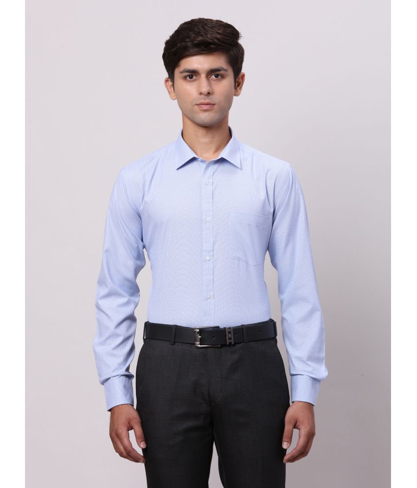     			Park Avenue Cotton Blend Slim Fit Full Sleeves Men's Formal Shirt - Blue ( Pack of 1 )