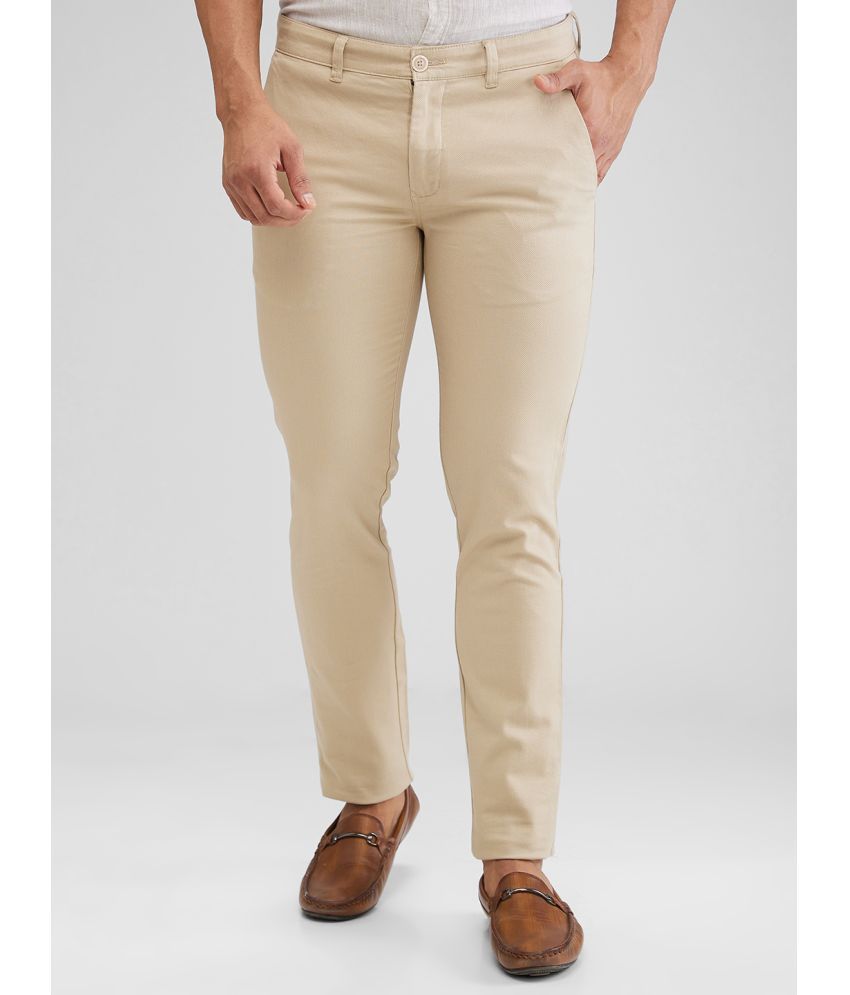     			Parx Slim Flat Men's Chinos - Brown ( Pack of 1 )