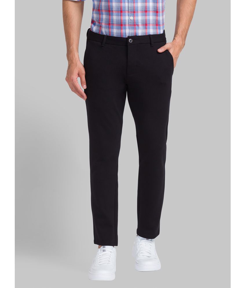     			Parx Slim Flat Men's Chinos - Black ( Pack of 1 )