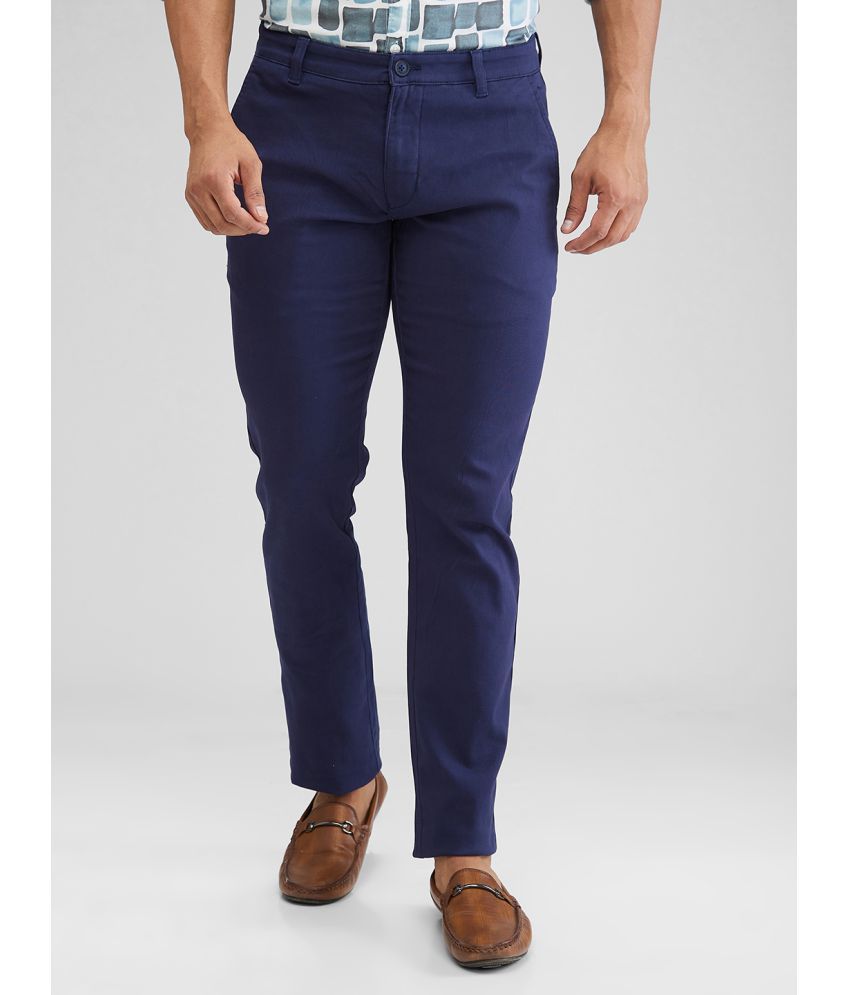     			Parx Tapered Flat Men's Chinos - Blue ( Pack of 1 )