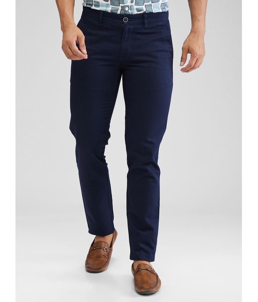     			Parx Tapered Flat Men's Chinos - Blue ( Pack of 1 )