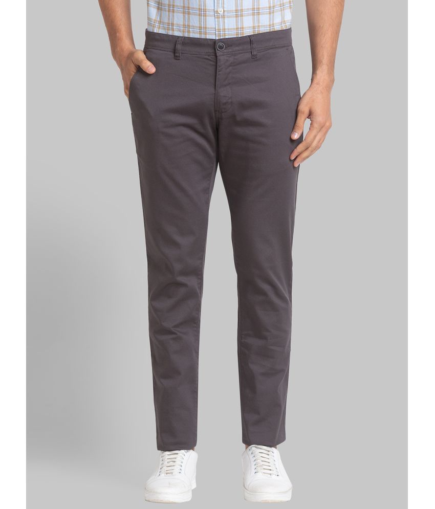     			Parx Tapered Flat Men's Chinos - Grey ( Pack of 1 )