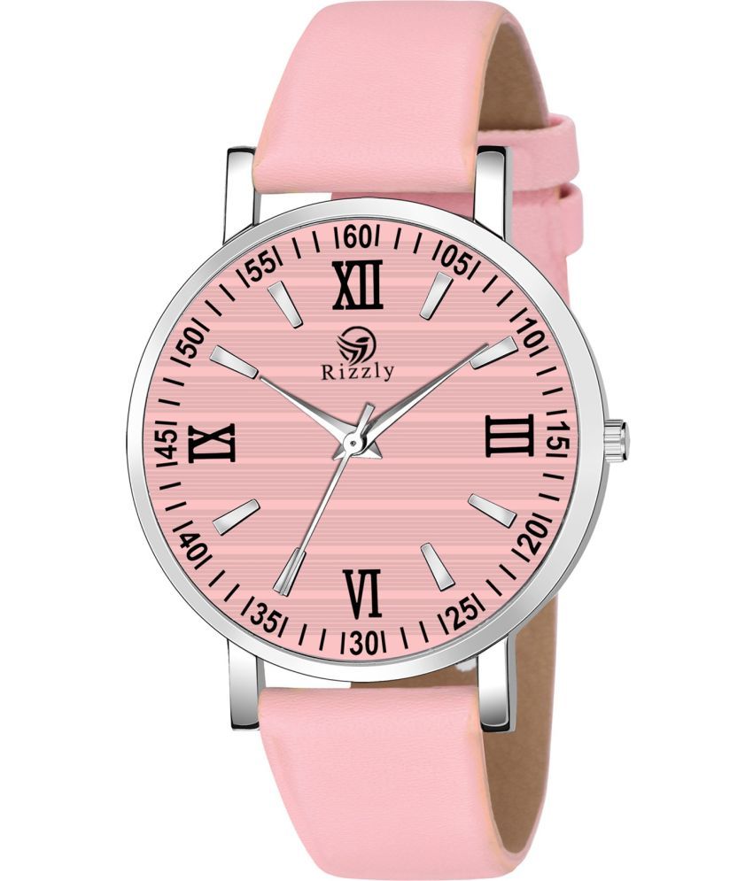     			Septem Pink Leather Analog Men's Watch