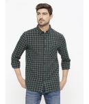 Solemio 100% Cotton Slim Fit Checks Full Sleeves Men's Casual Shirt - Green ( Pack of 1 )