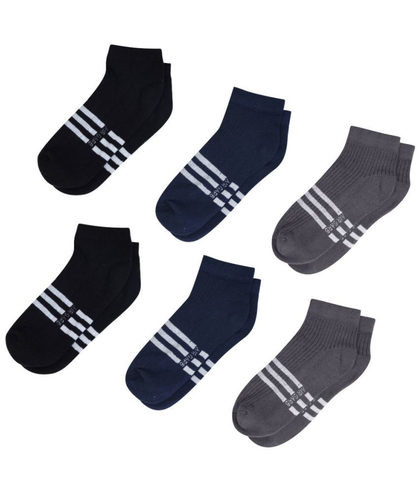     			AIR GARB Cotton Men's Striped Multicolor Low Cut Socks ( Pack of 6 )