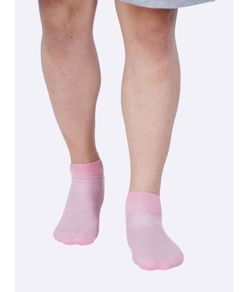     			AIR GARB Cotton Men's Solid Pink Low Cut Socks ( Pack of 1 )