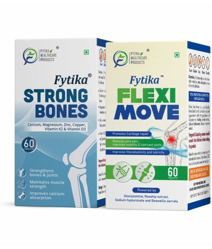     			Fytika Strong Bones + Flexi move, Combo Pack - 2x60 Tablets (Pack of 2)