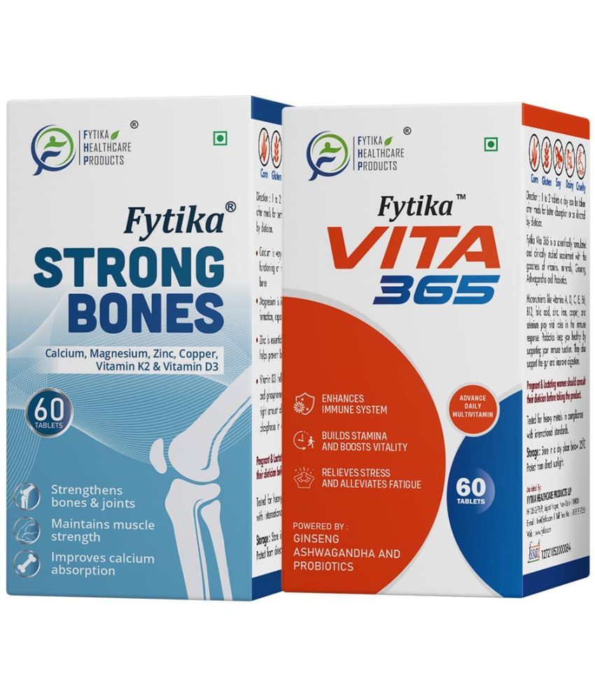     			Fytika Strong Bones + Vita 365, Combo Pack - 2x60 Tablets (Pack of 2)