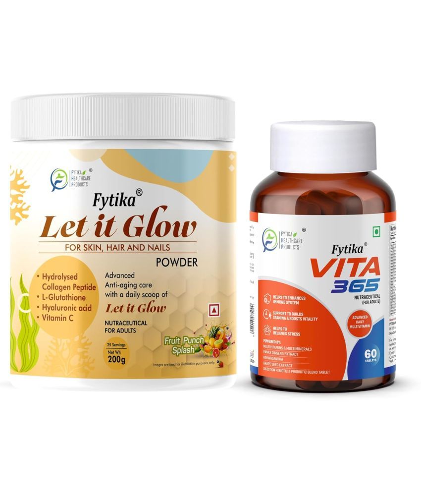     			Fytika Let it Glow Fruit Punch-200G + Vita 365-60 Tabs, Combo (Pack of 2)