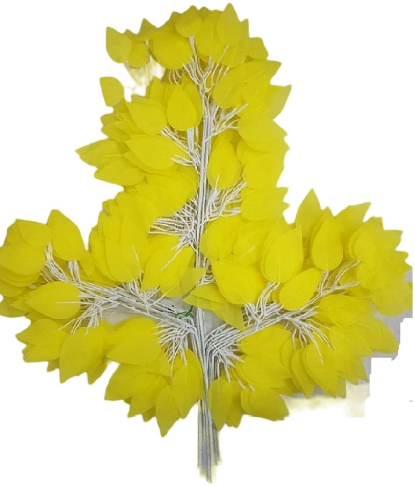     			Green plant indoor - Yellow Wild Artificial Plants Bunch ( Pack of 12 )