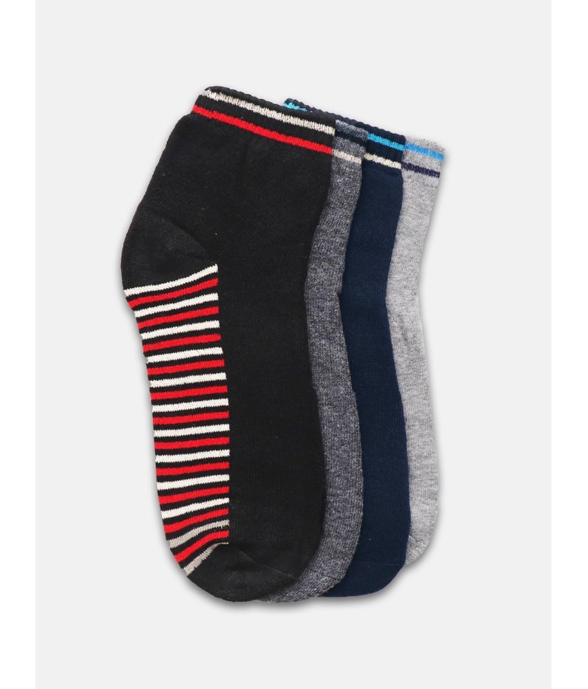     			Kolor Fusion Cotton Blend Men's Striped Multicolor Mid Length Socks ( Pack of 4 )