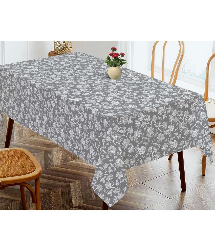     			Oasis Hometex Printed Cotton 4 Seater Rectangle Table Cover ( 152 x 138 ) cm Pack of 1 Gray