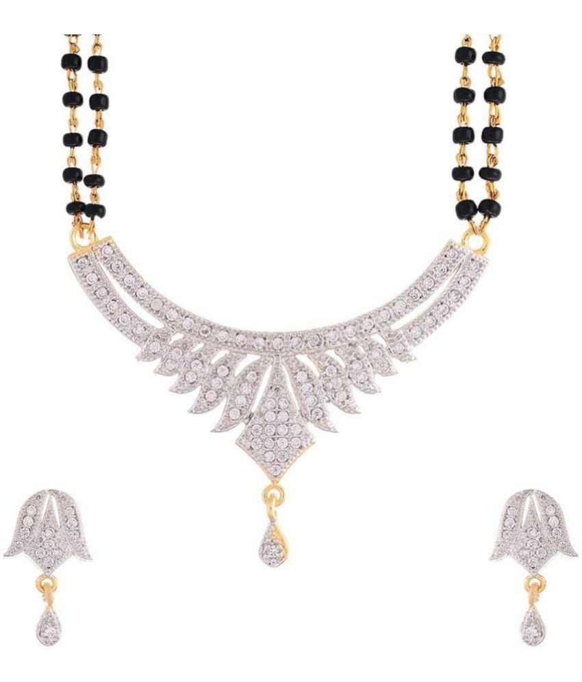     			Thrillz White Mangalsutra Set ( Pack of 3 )