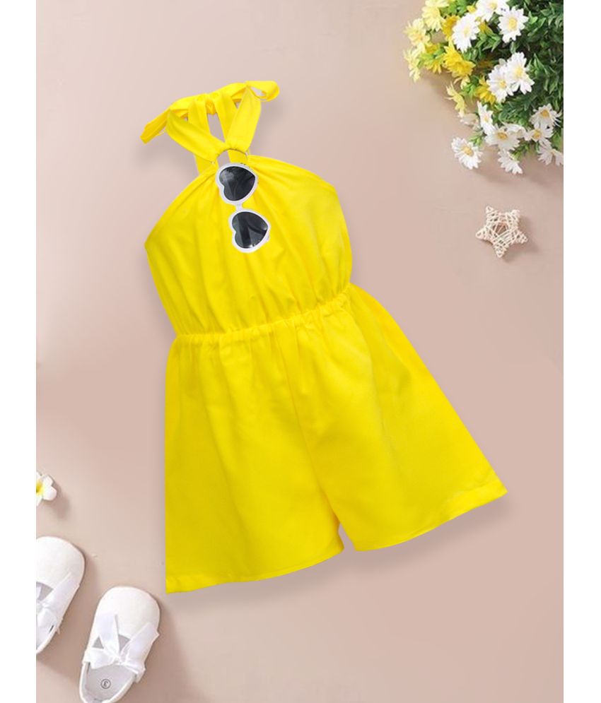     			A.T.U.N. Yellow Crepe Girls A-line Dress ( Pack of 1 )
