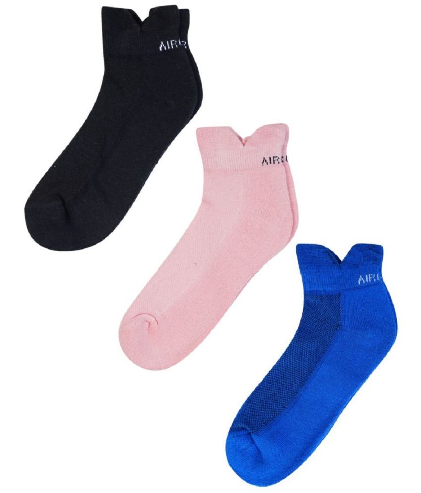     			AIR GARB Cotton Men's Solid Multicolor Low Cut Socks ( Pack of 3 )