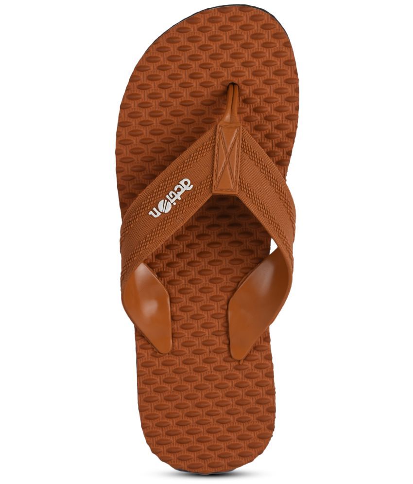     			Action Tan Men's Thong Flip Flop