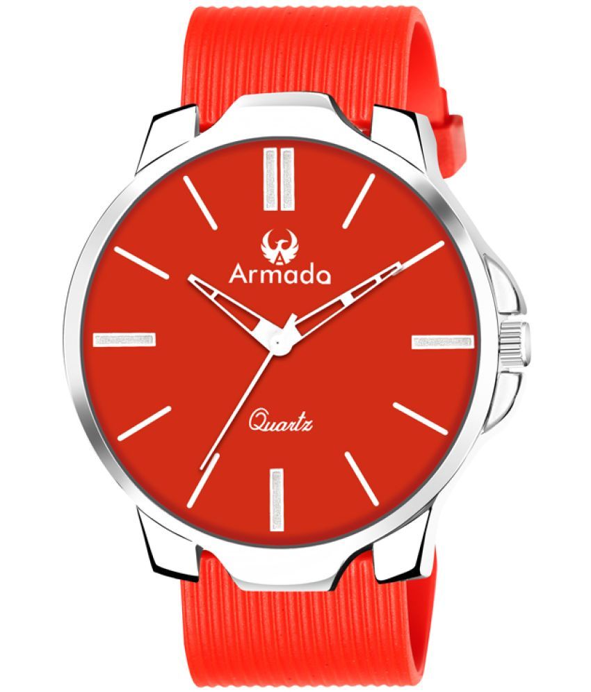     			Armado Red Silicon Analog Men's Watch