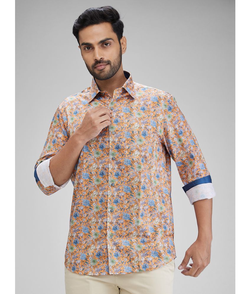     			Colorplus 100% Cotton Regular Fit Printed Full Sleeves Men's Casual Shirt - Orange ( Pack of 1 )