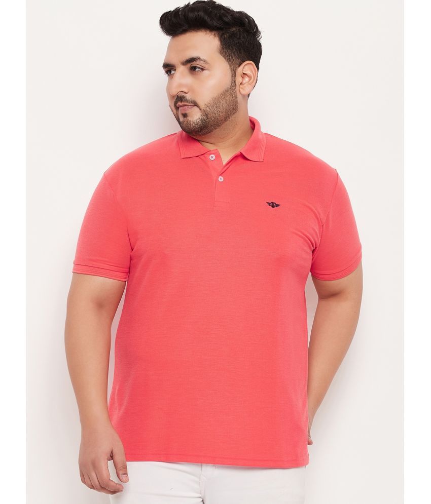     			GET GOLF Cotton Blend Regular Fit Solid Half Sleeves Men's Polo T Shirt - Coral ( Pack of 1 )