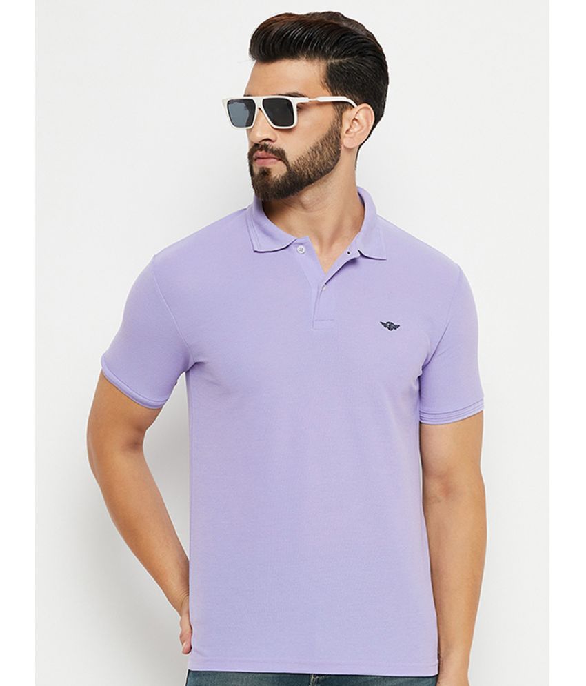     			GET GOLF Cotton Blend Regular Fit Solid Half Sleeves Men's Polo T Shirt - Lavender ( Pack of 1 )